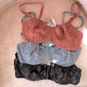 Victoria Secret lace cup-less bras